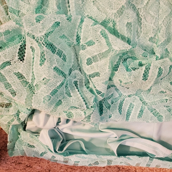 AB Studio Light Blue Lace Dress - Picture 8 of 12